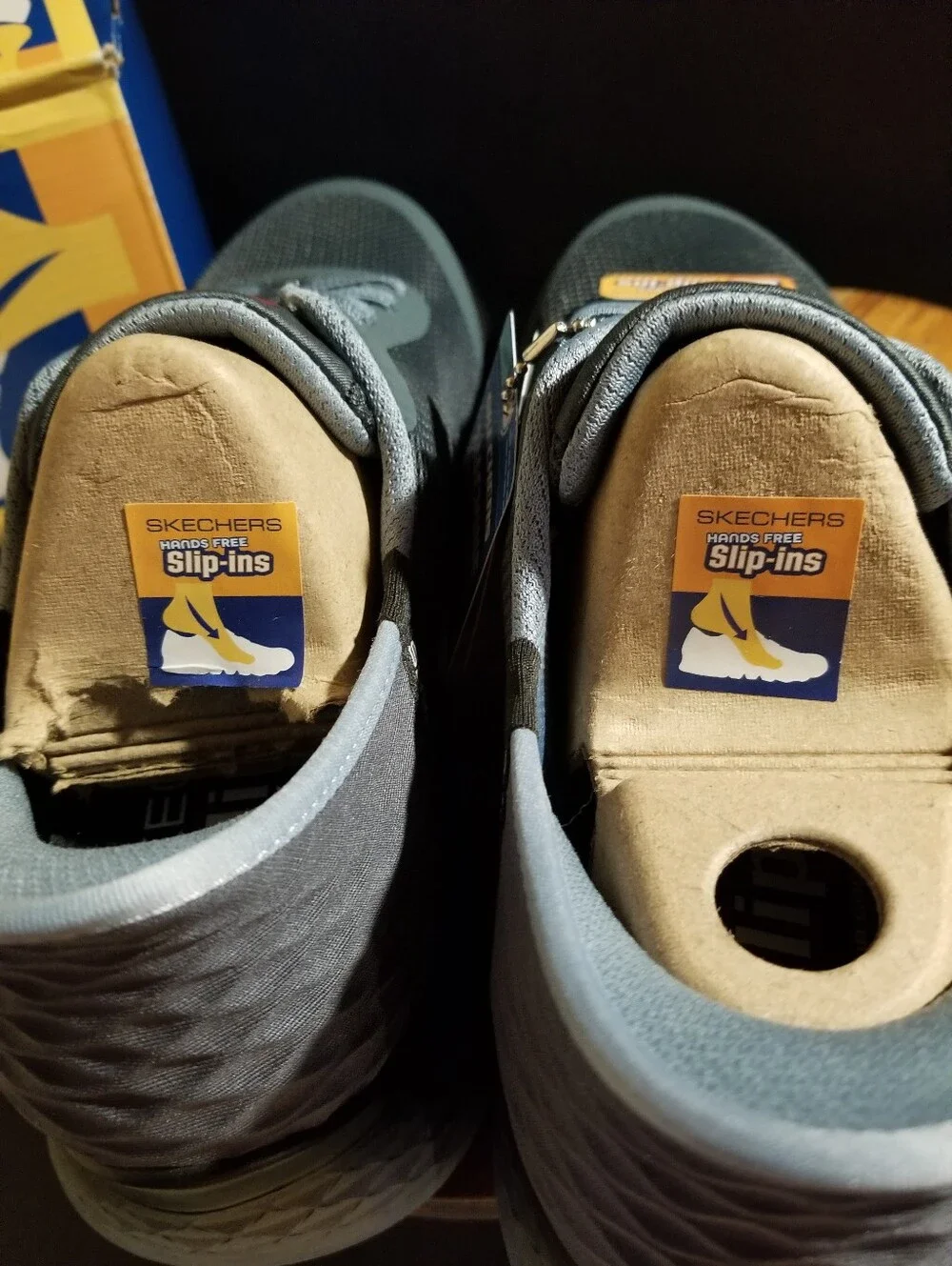 Skechers Go Walk Flex Slip Ins Men's 8 Slate Gray/Blue/Red New In Original Box